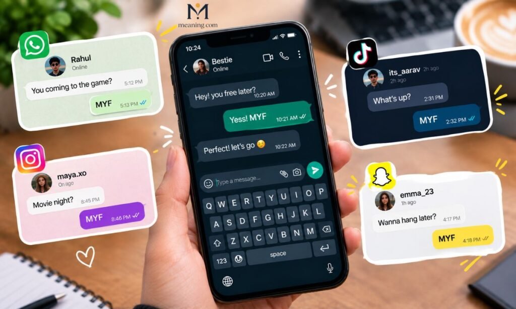 Examples of MYF Meaning in Text in Real Chat Situations