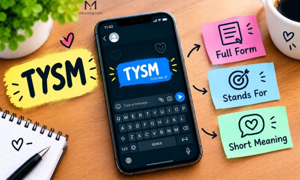 Full Form, Stands For & Short Meaning of TYSM Meaning in Text
