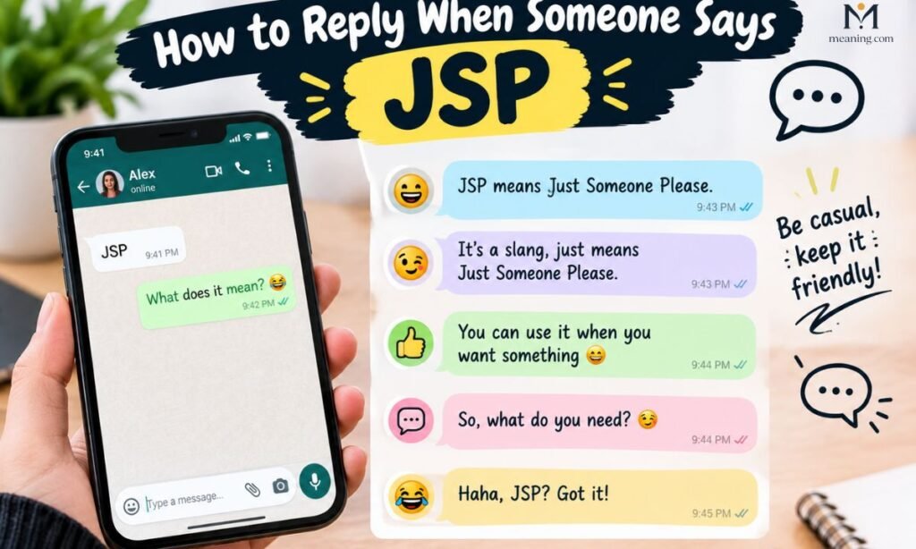 How to Reply When Someone Says JSP