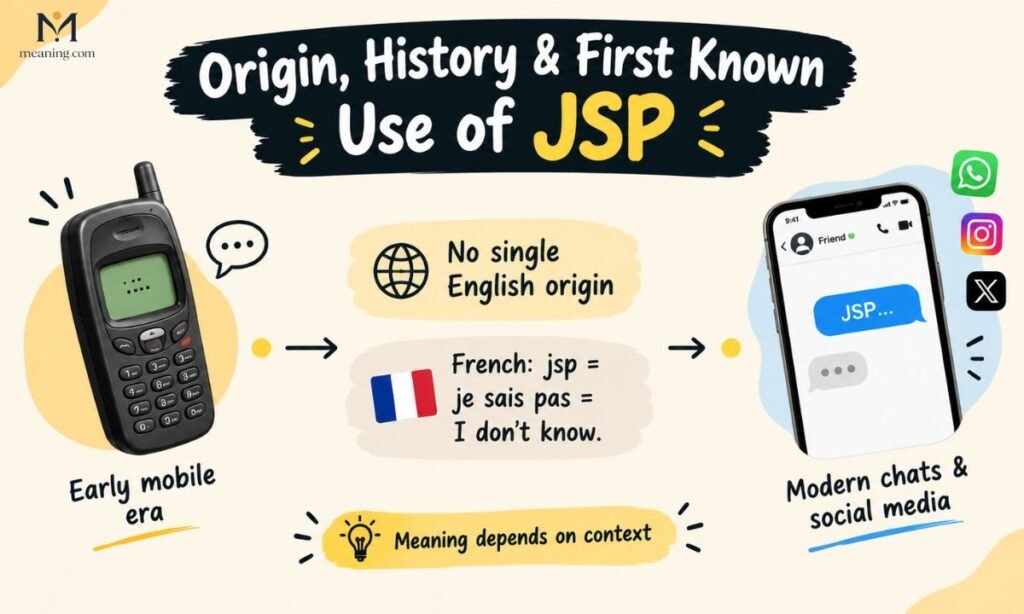 Origin, History & First Known Use of JSP