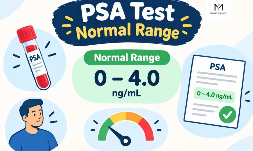 PSA test normal range