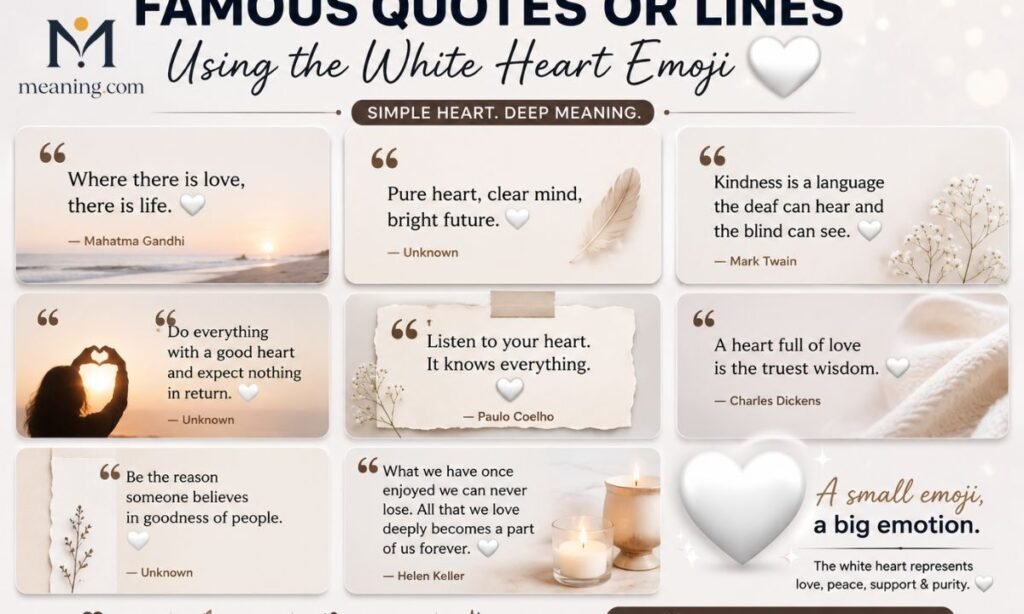 Famous Quotes or Lines Using the White Heart Emoji