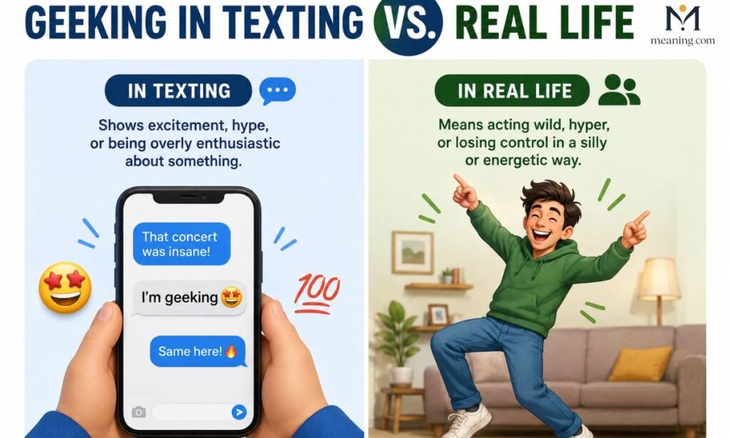 Geeking in Texting vs. Real Life
