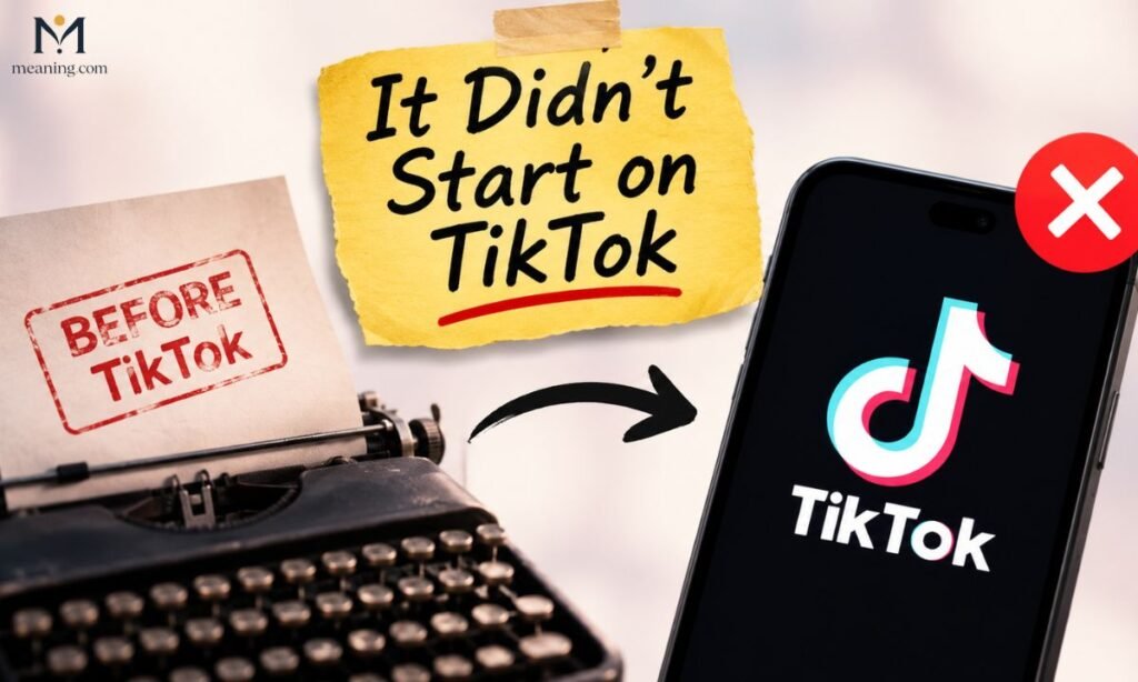It Didnt Start on TikTok