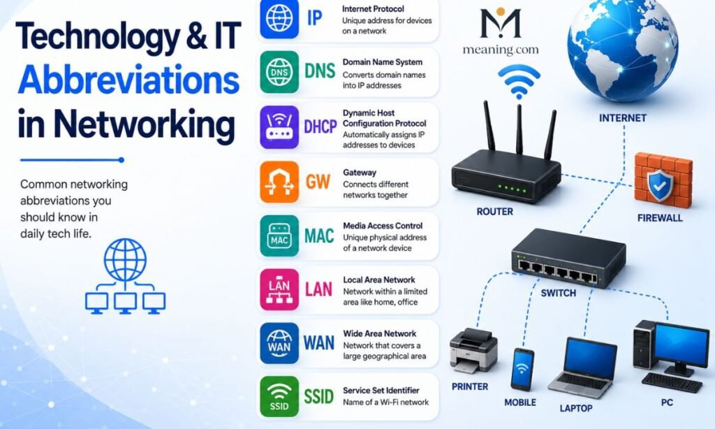 Technology & IT Abbreviations in Networking