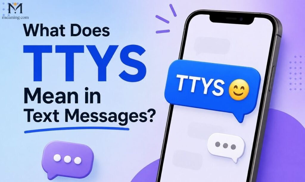 What Does TTYS Mean in Text Messages
