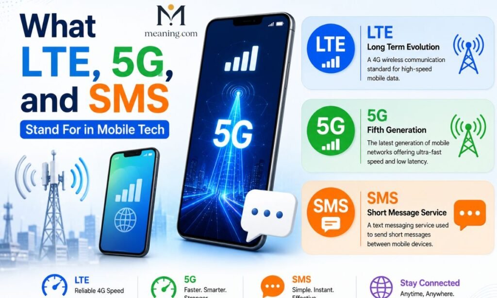 What LTE, 5G, and SMS Stand For in Mobile Tech