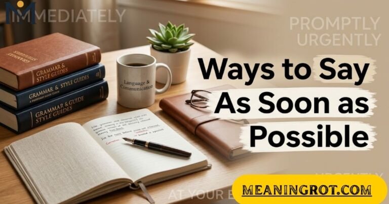Ways to Say As Soon as Possible